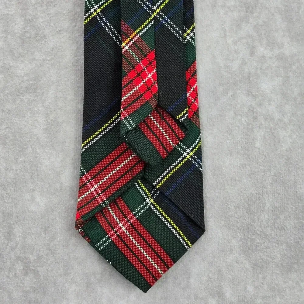 Flynn O'Hara‎ Uniform Red Green Blue Plaid Tartan Adjustable Clip Youth Tie 14